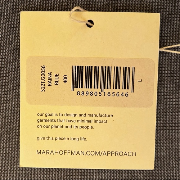 Mara Hoffman Raina Blue Bikini TOP ONLY - Picture 7 of 7